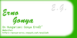 erno gonya business card